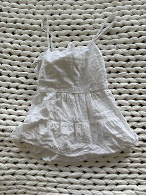 American Eagle Outfitters White Tiered Spaghetti Strap Tank